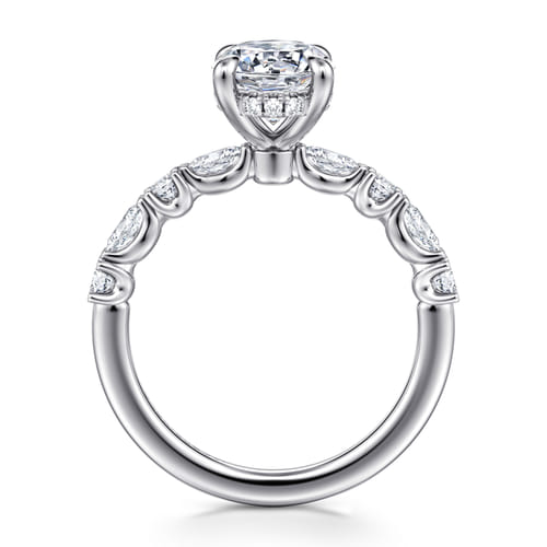 14K White Gold Oval Diamond Engagement Ring 14K White Gold Oval Diamond Engagement Ring