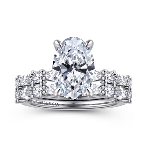14K White Gold Oval Diamond Engagement Ring 14K White Gold Oval Diamond Engagement Ring