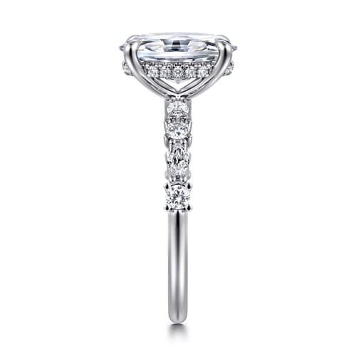 14K White Gold Oval Diamond Engagement Ring 14K White Gold Oval Diamond Engagement Ring