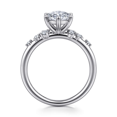 14K White Gold Oval Diamond Engagement Ring 14K White Gold Oval Diamond Engagement Ring