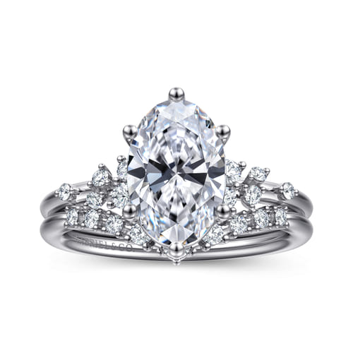 14K White Gold Oval Diamond Engagement Ring 14K White Gold Oval Diamond Engagement Ring