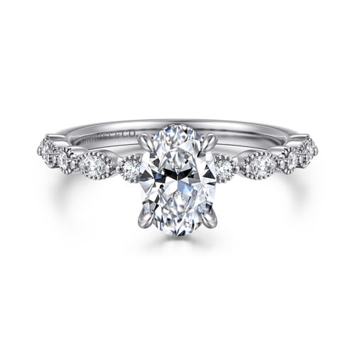 14K White Gold Oval Diamond Engagement Ring 14K White Gold Oval Diamond Engagement Ring