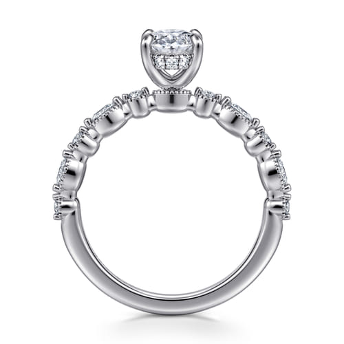 14K White Gold Oval Diamond Engagement Ring 14K White Gold Oval Diamond Engagement Ring