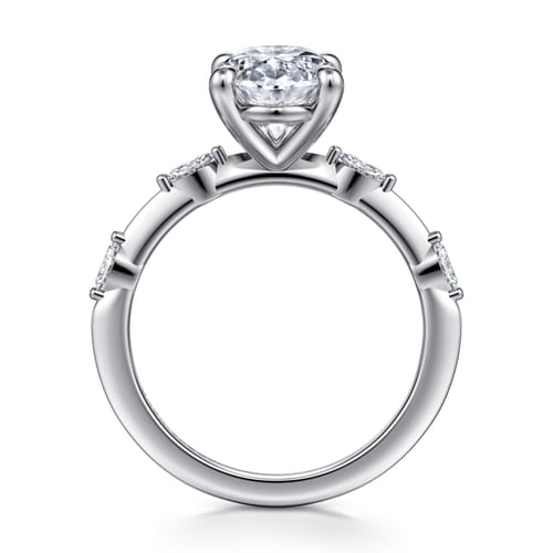 14K White Gold Oval Diamond Engagement Ring 14K White Gold Oval Diamond Engagement Ring
