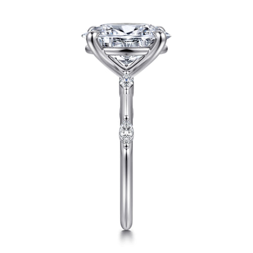 14K White Gold Oval Diamond Engagement Ring 14K White Gold Oval Diamond Engagement Ring