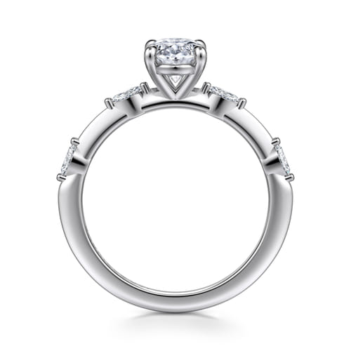 14K White Gold Oval Diamond Engagement Ring 14K White Gold Oval Diamond Engagement Ring