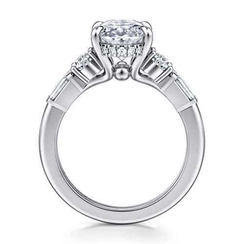 14K White Gold Oval Diamond Engagement Ring 14K White Gold Oval Diamond Engagement Ring