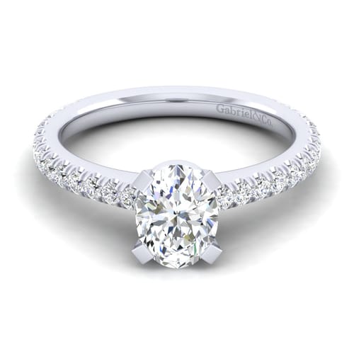 14K White Gold Oval Diamond Engagement Ring 14K White Gold Oval Diamond Engagement Ring