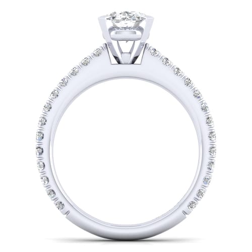 14K White Gold Oval Diamond Engagement Ring 14K White Gold Oval Diamond Engagement Ring