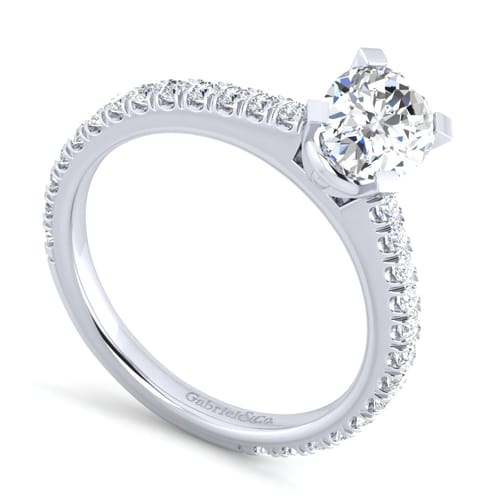 14K White Gold Oval Diamond Engagement Ring 14K White Gold Oval Diamond Engagement Ring