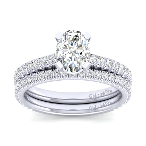 14K White Gold Oval Diamond Engagement Ring 14K White Gold Oval Diamond Engagement Ring