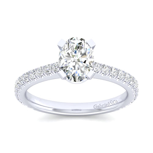 14K White Gold Oval Diamond Engagement Ring 14K White Gold Oval Diamond Engagement Ring