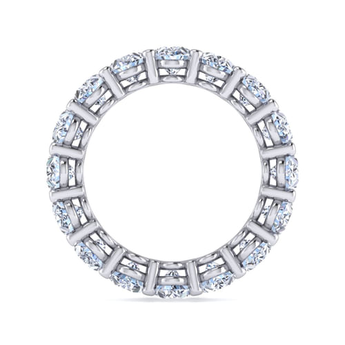 14K White Gold Oval Diamond Eternity Band