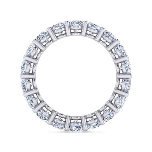 14K White Gold Oval Diamond Eternity Band