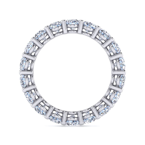 14K White Gold Oval Diamond Eternity Band