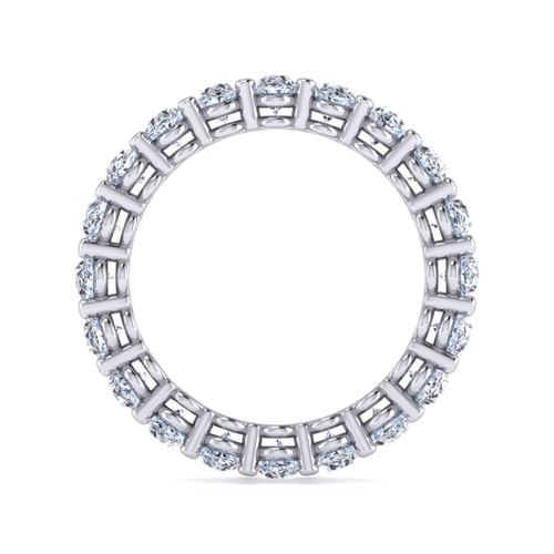 14K White Gold Oval Diamond Eternity Band