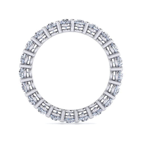14K White Gold Oval Diamond Eternity Band