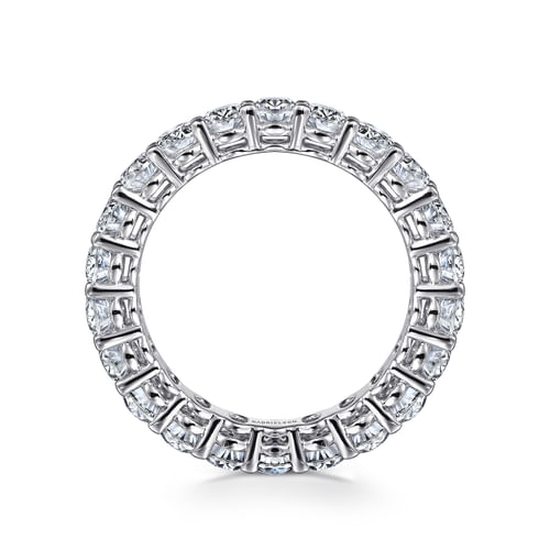 14K White Gold Oval Diamond Eternity Band