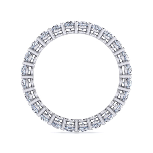 14K White Gold Oval Diamond Eternity Band
