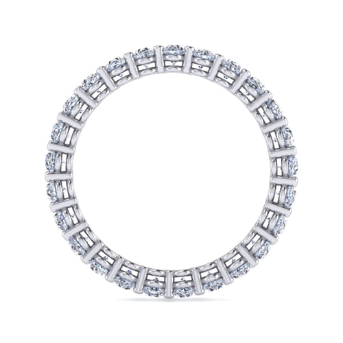 14K White Gold Oval Diamond Eternity Band