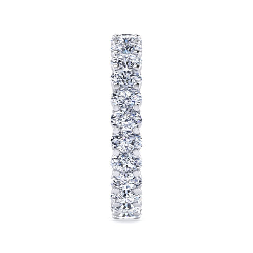 14K White Gold Oval Diamond Eternity Band