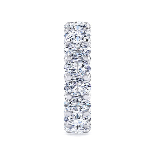 14K White Gold Oval Diamond Eternity Band