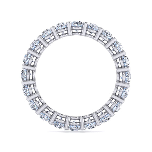 14K White Gold Oval Diamond Eternity Band