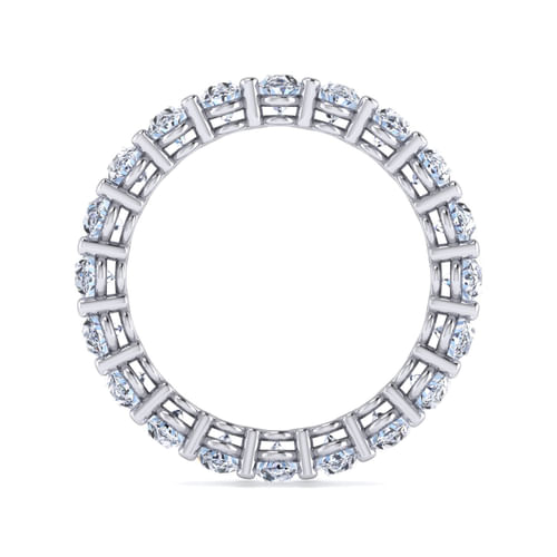 14K White Gold Oval Diamond Eternity Band