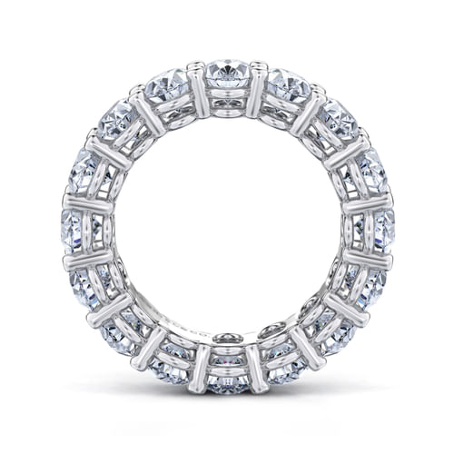14K White Gold Oval Diamond Eternity Band