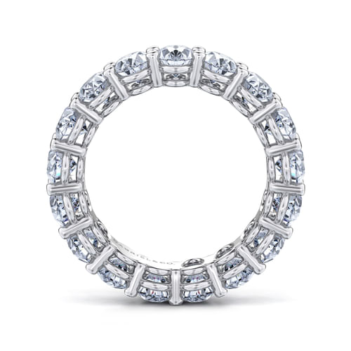 14K White Gold Oval Diamond Eternity Band
