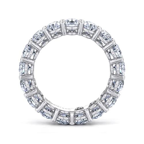 14K White Gold Oval Diamond Eternity Band