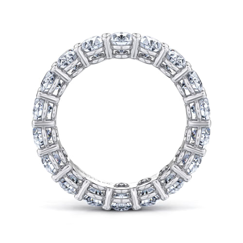 14K White Gold Oval Diamond Eternity Band