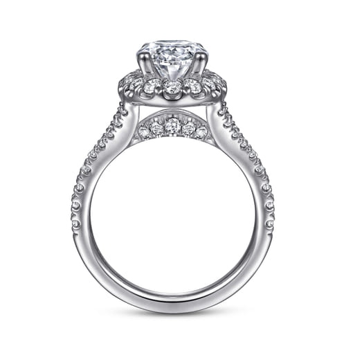 14K White Gold Oval Halo Diamond Engagement Ring 14K White Gold Oval Halo Diamond Engagement Ring