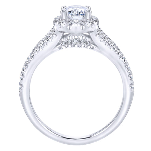 14K White Gold Oval Halo Diamond Engagement Ring 14K White Gold Oval Halo Diamond Engagement Ring
