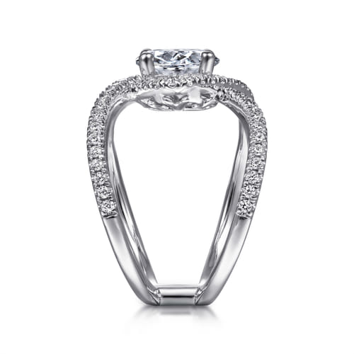 14K White Gold Oval Halo Diamond Engagement Ring 14K White Gold Oval Halo Diamond Engagement Ring