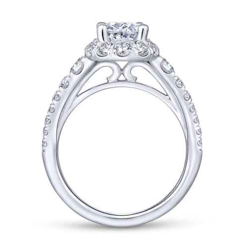 14K White Gold Oval Halo Diamond Engagement Ring 14K White Gold Oval Halo Diamond Engagement Ring