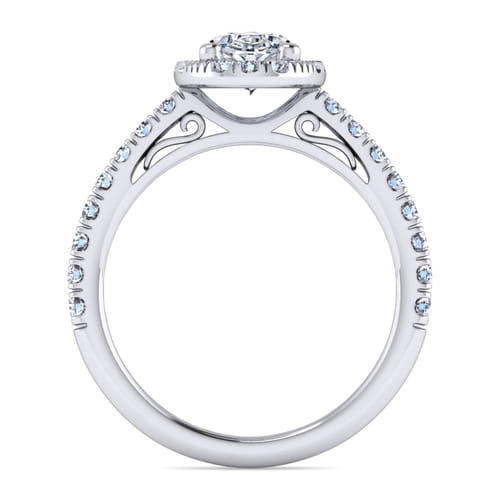14K White Gold Oval Halo Diamond Engagement Ring 14K White Gold Oval Halo Diamond Engagement Ring