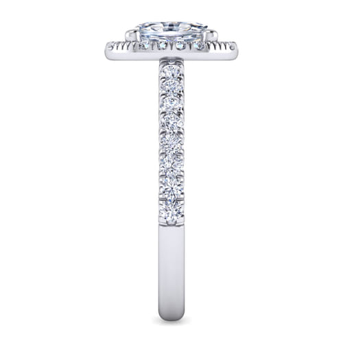 14K White Gold Oval Halo Diamond Engagement Ring 14K White Gold Oval Halo Diamond Engagement Ring