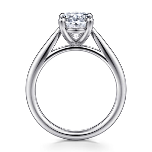 14K White Gold Oval Solitaire Diamond Engagement Ring 14K White Gold Oval Solitaire Diamond Engagement Ring