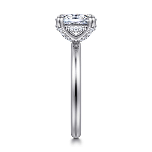 14K White Gold Oval Solitaire Diamond Engagement Ring 14K White Gold Oval Solitaire Diamond Engagement Ring