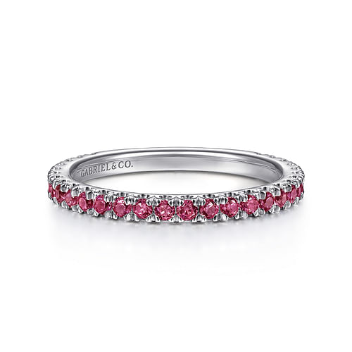 14K White Gold PT - Pink Tourmaline Ladies Ring