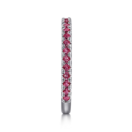 14K White Gold PT - Pink Tourmaline Ladies Ring