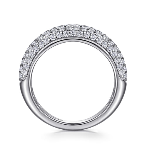 14K White Gold Pavé Diamond Anniversary Band