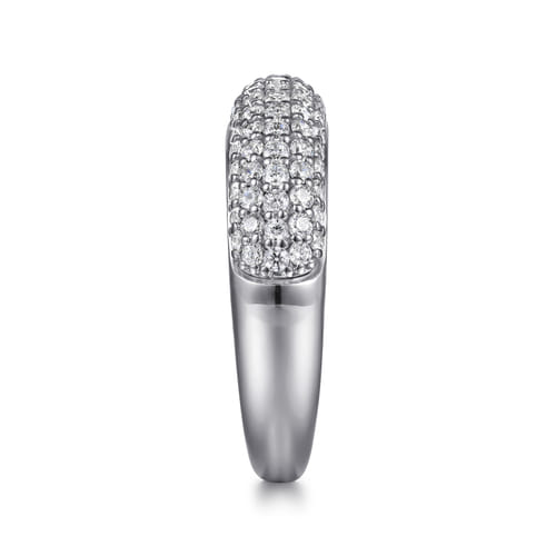 14K White Gold Pavé Diamond Anniversary Band