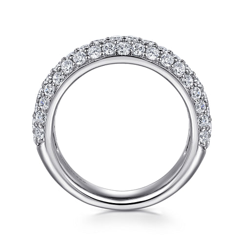 14K White Gold Pavé Diamond Anniversary Band