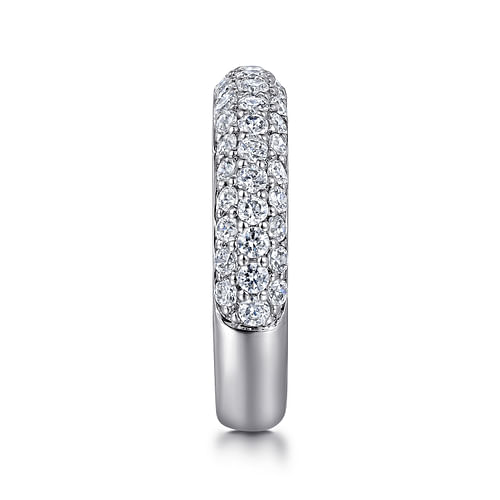 14K White Gold Pavé Diamond Anniversary Band