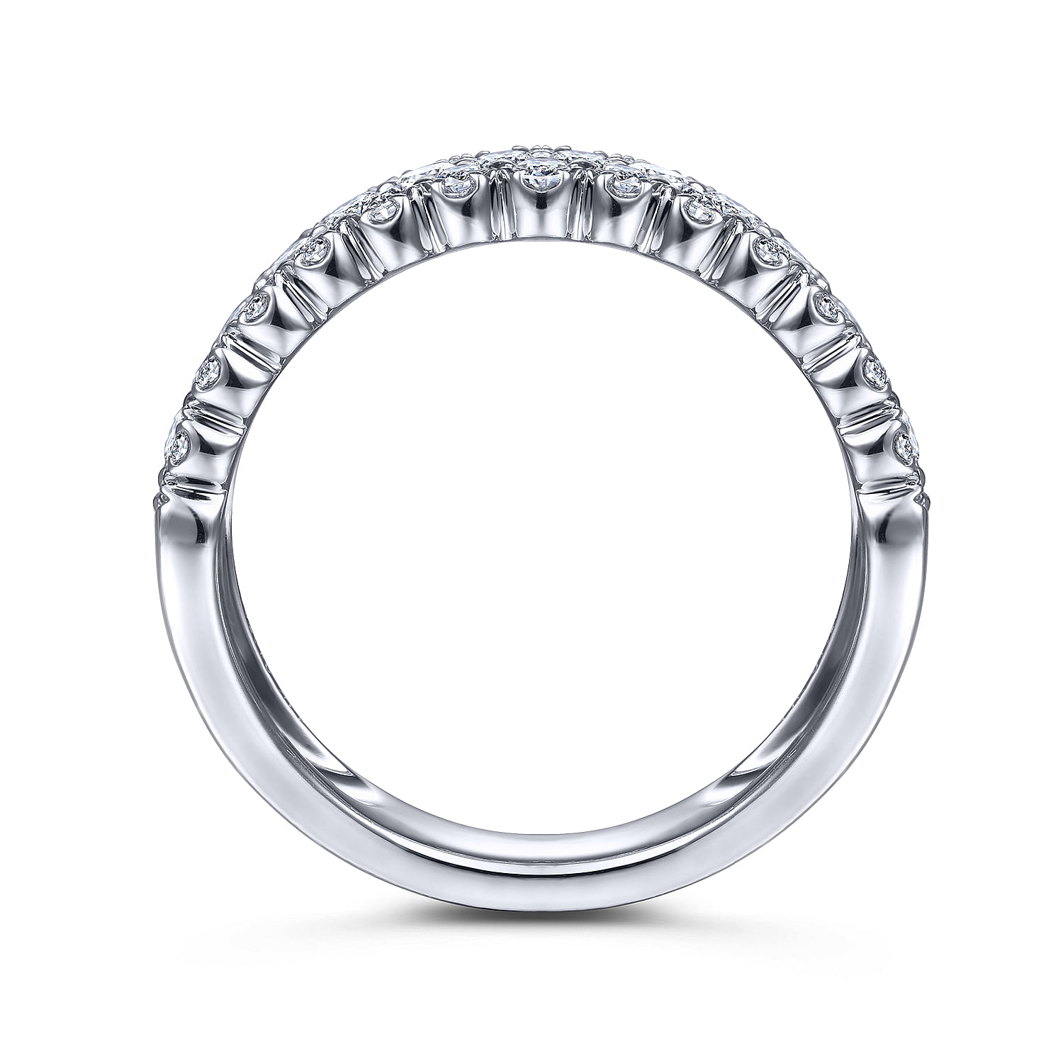 14K White Gold Pavé Diamond Ring