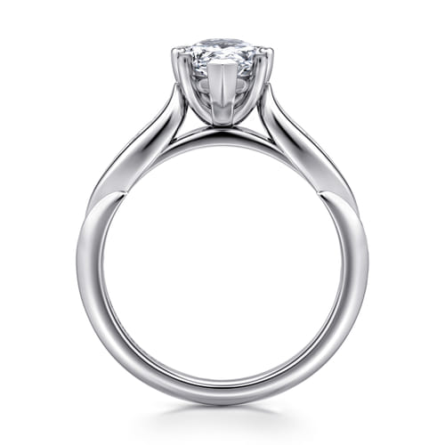14K White Gold Pear Shape Diamond Channel Set Engagement Ring