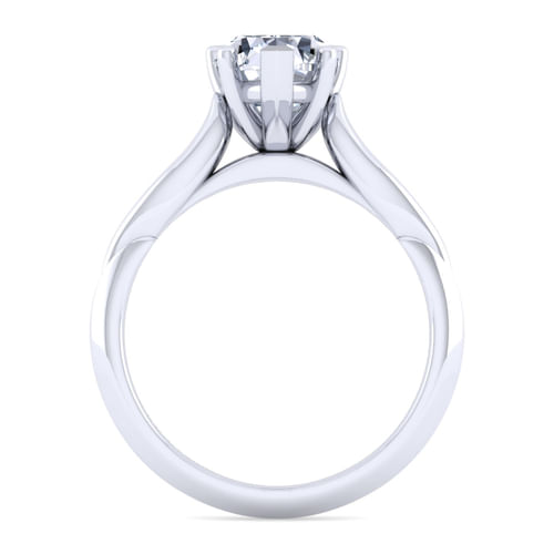 14K White Gold Pear Shape Diamond Channel Set Engagement Ring
