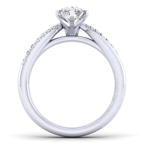 14K White Gold Pear Shape Diamond Engagement Ring 14K White Gold Pear Shape Diamond Engagement Ring